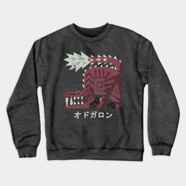 Monster Hunter World Odogaron Kanji Icon Crewneck Sweatshirt by StebopDesigns